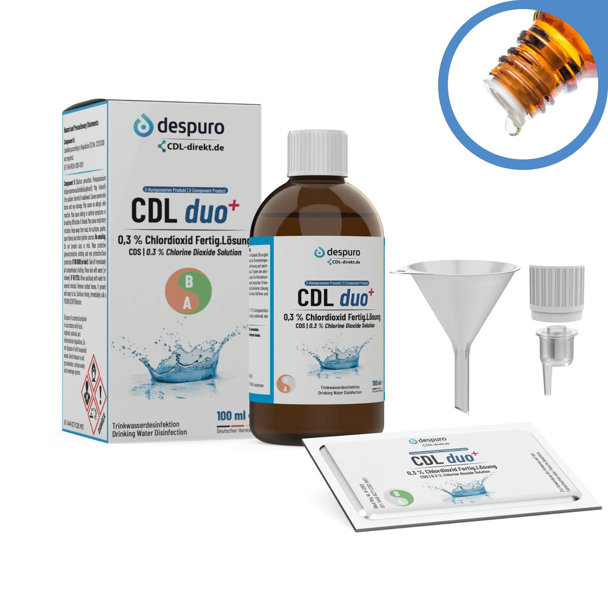 CDL 0.3% 2-component chlorine dioxide solution 250 ml