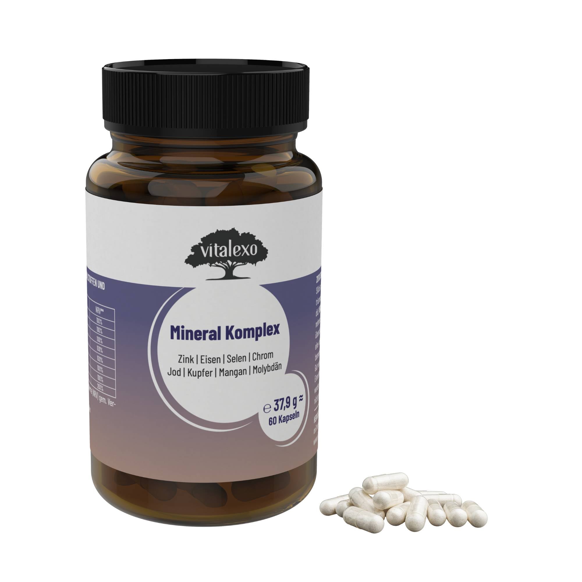 Mineral Komplex – Zink, Eisen, Selen, Chrom, Jod, Kupfer, Mangan, Molybdän