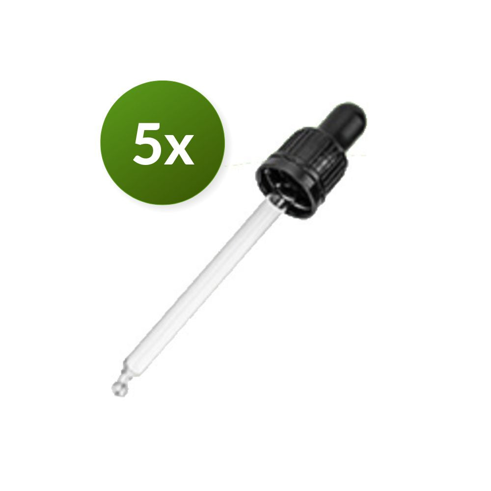 Tropfpipette 100 ml schwarz 5 Stück