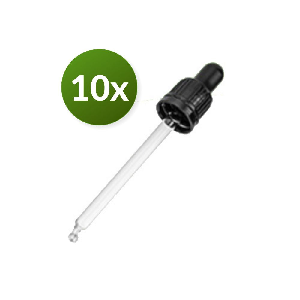 Tropfpipette 30 ml schwarz 10 Stück