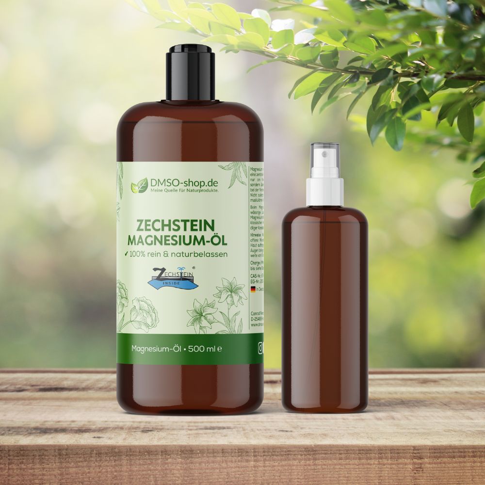 Magnesiumöl Spray kaufen 500 ml Vorrat + Sprühflasche